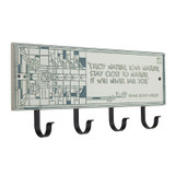 The Frank Lloyd Wright Waterlilies 4-Hook Wall Plaque Coastal Green