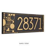 Frank Lloyd Wright Coonley House Number Plaque Black / Gold