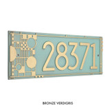 Frank Lloyd Wright Coonley House Number Plaque Bronze Verdigris