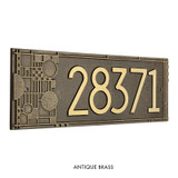 Frank Lloyd Wright Coonley House Number Plaque Antique Brass