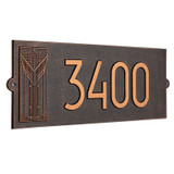 Frank Lloyd Wright Sumac House Number Plaque Oil Rubbed Bronze