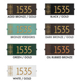 Frank Lloyd Wright Oak Park Modern House Address Plaque Color Swatches