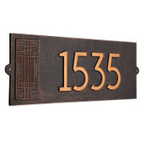Frank Lloyd Wright Oak Park Modern House Address Plaque Oil Rubbed Bronze
