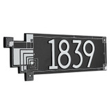 Frank Lloyd Wright Cube Abstractions House Address Plaque Black / White