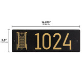 Frank Lloyd Wright Tree of Life Abstract House Number Plaque Dimensions