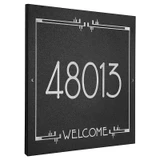 Frank Lloyd Wright Eagle Feather Granite Welcome Address Plaque Silver