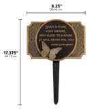Frank Lloyd Wright Study Nature Garden Plaque Dimensions