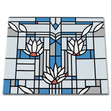 Frank Lloyd Wright Waterlilies Glass Cutting Board