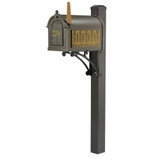 Frank Lloyd Wright Tree Of Life Custom Front Numbered Mailbox - Dark Bronze / Gold