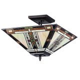 Arts & Crafts Gode Semi-Flush Ceiling Fixture