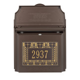 Frank Lloyd Wright Custom Locking Wall Mailbox Open