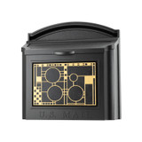 Frank Lloyd Wright Locking Wall Mailbox - Black / Gold - Coonley