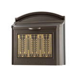 Frank Lloyd Wright Locking Wall Mailbox - Bronze / Gold - Tree of Life