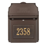 Modern Custom Locking Wall Mailbox Open - Bronze