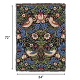 William Morris Strawberry Thief Tapestry Throw Blanket Dimensions