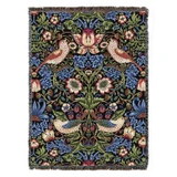 William Morris Strawberry Thief Tapestry Throw Blanket