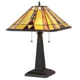 Arts & Crafts Kent Stained Glass Table Lamp