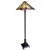 Mission 2 Arts & Crafts Stained Glass Floor Lamp