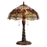 “Dragan” Dragonfly Arts and Crafts Double Light Table Lamp