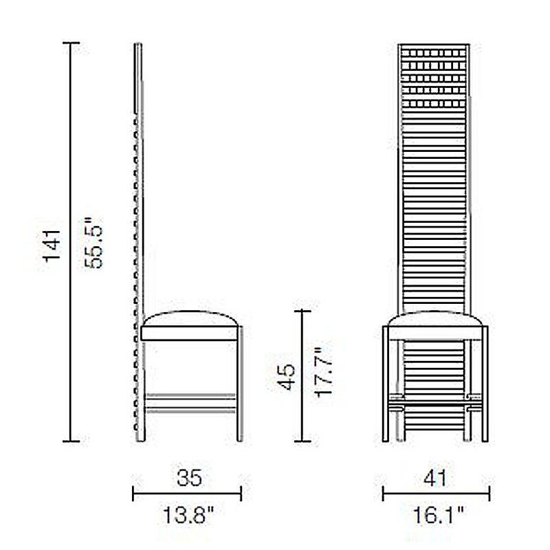 Charles Rennie Mackintosh Hill House Chair by Cassina