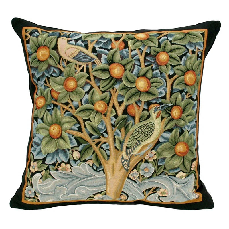 Morris & Co. Woodpecker Tapestry Cushion Cover - Thumbnail 4