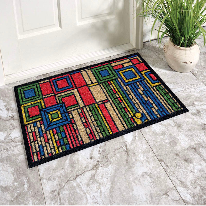 Frank Lloyd Wright Saguaro Forms Design Colored Doormat