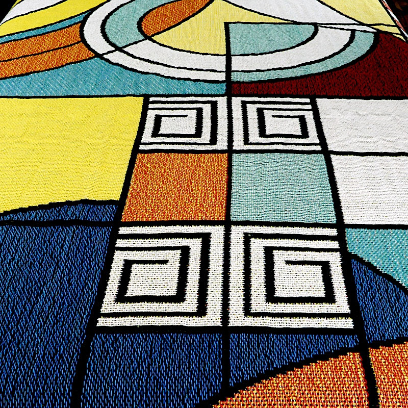 Frank Lloyd Wright Hoffman Carpet Tapestry Throw