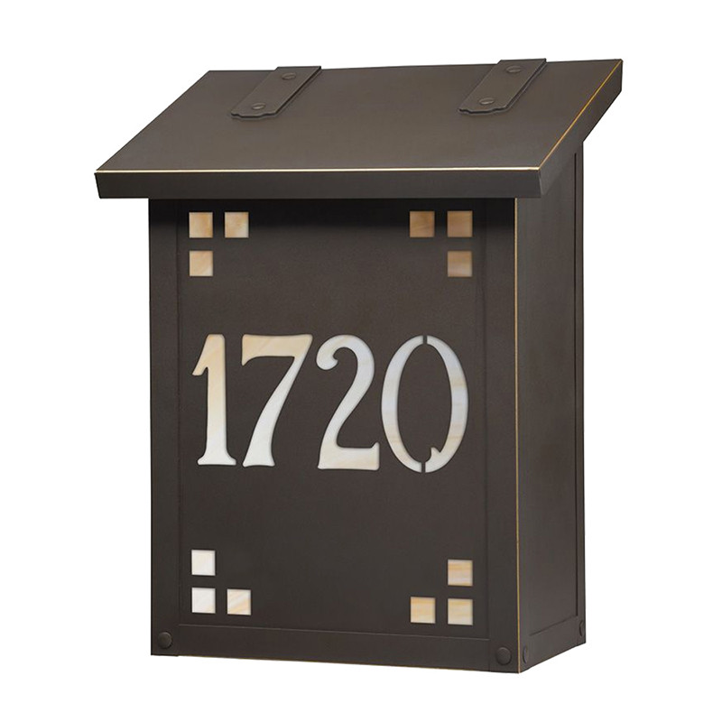 Pasadena Brass Custom Numbered Vertical Mailbox