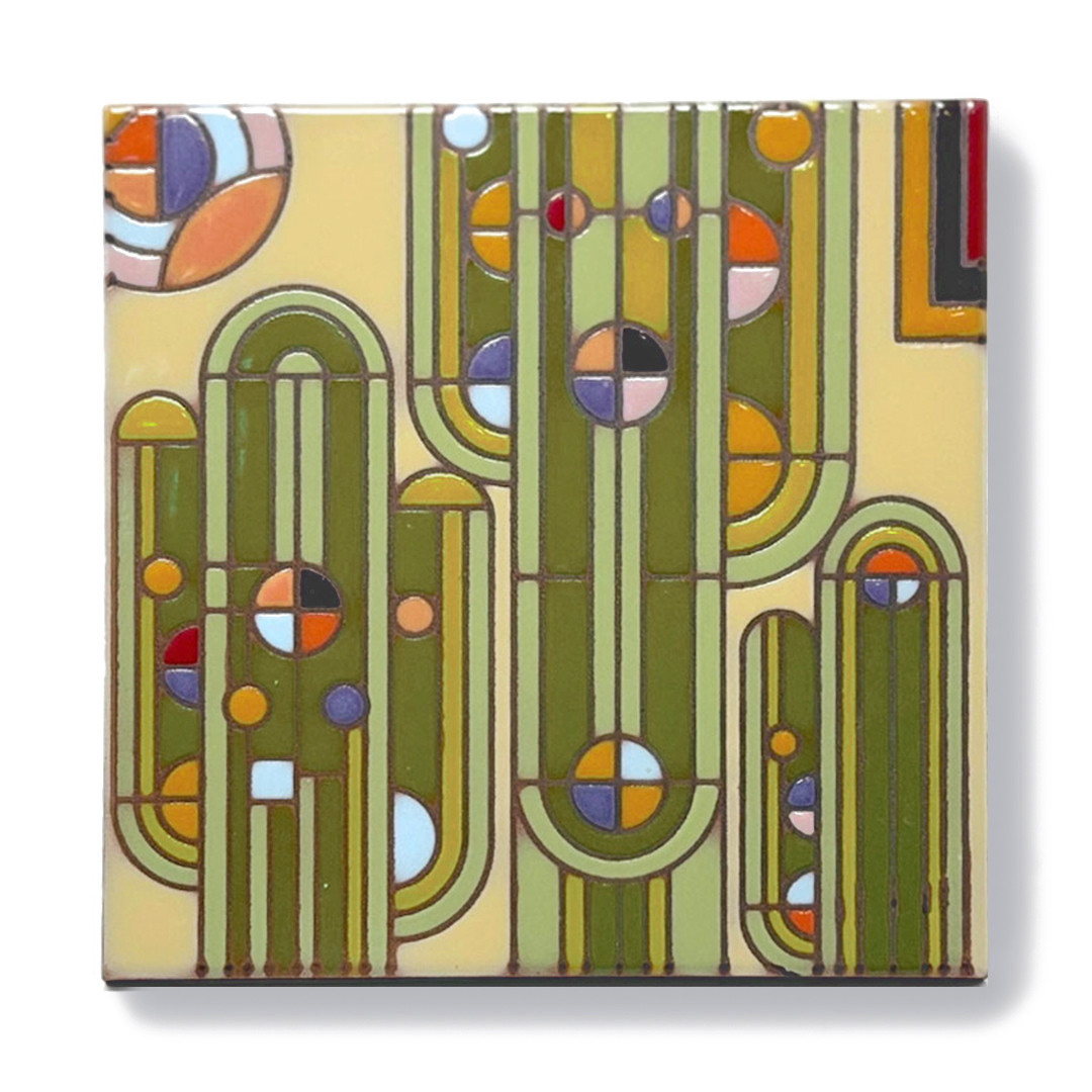 Carly Quinn Designs Frank Lloyd Wright Saguaro Forms Art Tile Trivet