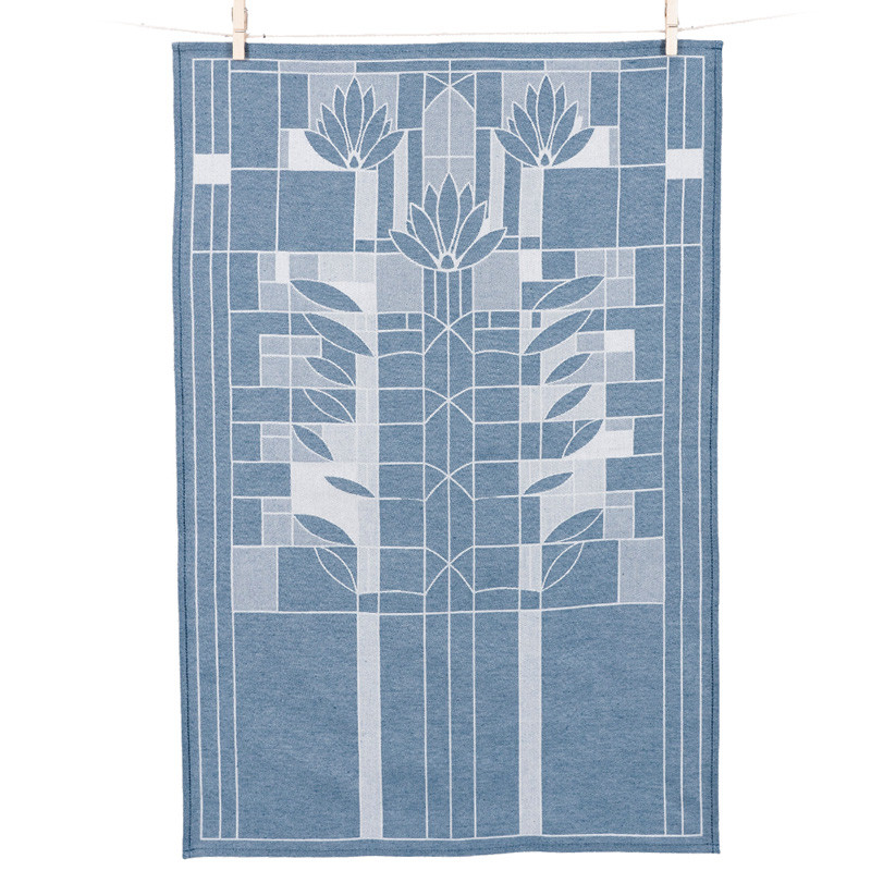 Frank Lloyd Wright Waterlilies Jacquard Tea Towel 
