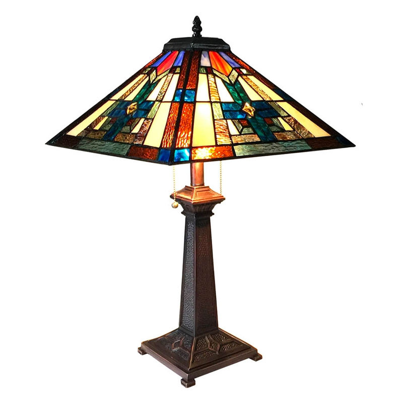 Arts & Crafts Taite Stained Glass Table Lamp