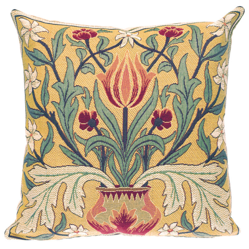 William Morris Tulip Belgian Tapestry Pillow