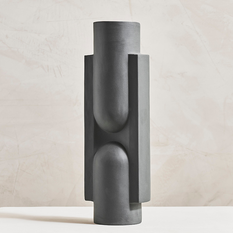 Kala Ceramic Vase - Hematite 2