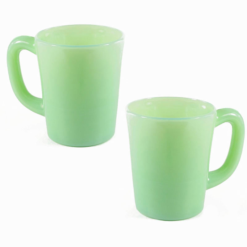 Mosser Glass Set of Two 9 oz Mugs - Jadeite