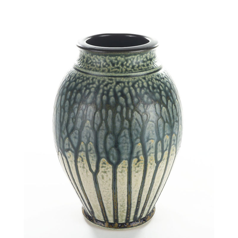 Stofan Pottery Ceramic Traditional Vase - Blue Medium