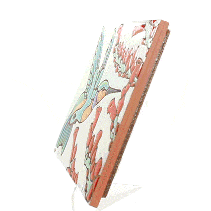 Carly Quinn Hummingbird with Ocotillo Ceramic Art Tile Trivet 360