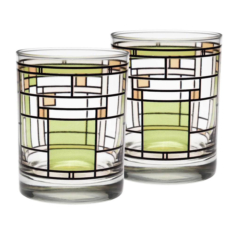 Frank Lloyd Wright Oak Park Skylight Green DOF Glasses (Set of 2)