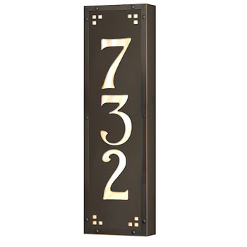 house リスト ③ Craftsman Vertical Illuminated Solid Brass House Numbers