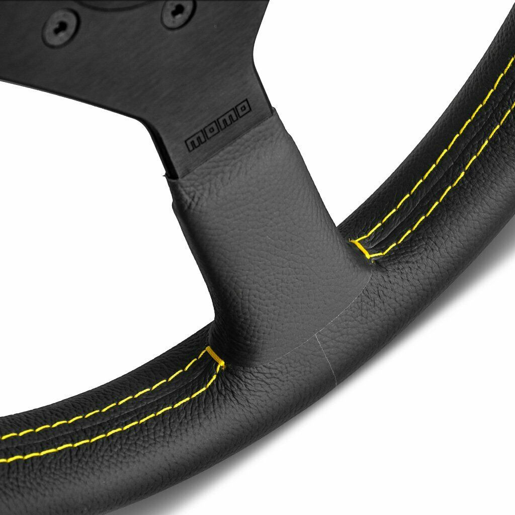MOMO MONTECARLO BLACK YELLOW stitching MCL35BK5B