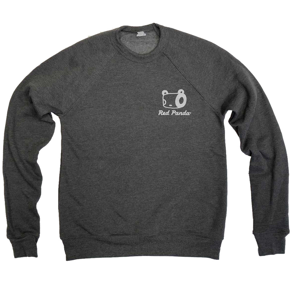 Red Panda Crewneck Sweatshirt (Gray on Gray)