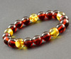Mens Amber Beaded Bracelet