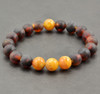 Mens Amber Beaded Bracelet