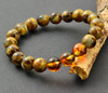 Mens Amber Beaded Bracelet