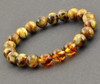 Mens Amber Beaded Bracelet
