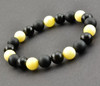 Mens Amber Beaded Bracelet