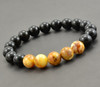 Mens Amber Beaded Bracelet