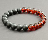 Mens Amber Beaded Bracelet