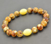 Mens Amber Beaded Bracelet