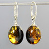 Green Amber Earrings 