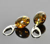Green Amber Earrings 